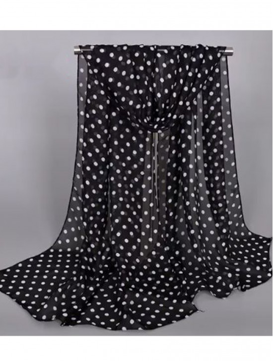 Chiffon Polka Dot Fashion Scarf